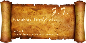Fazekas Terézia névjegykártya