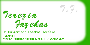 terezia fazekas business card
