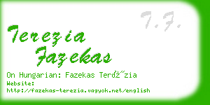 terezia fazekas business card